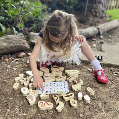 TickiT Wooden Minibeast Blocks Set of 33-TickiT Wooden Minibeast Blocks Set of 33