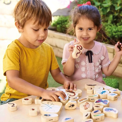 TickiT Wooden Minibeast Blocks Set of 33-TickiT Wooden Minibeast Blocks Set of 33