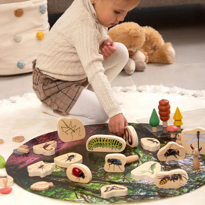TickiT Wooden Minibeast Blocks Set of 33-TickiT Wooden Minibeast Blocks Set of 33
