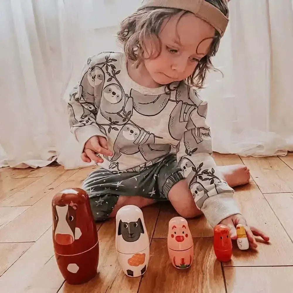 Tidlo Farm Animal Russian Dolls-Tidlo Farm Animal Russian Dolls