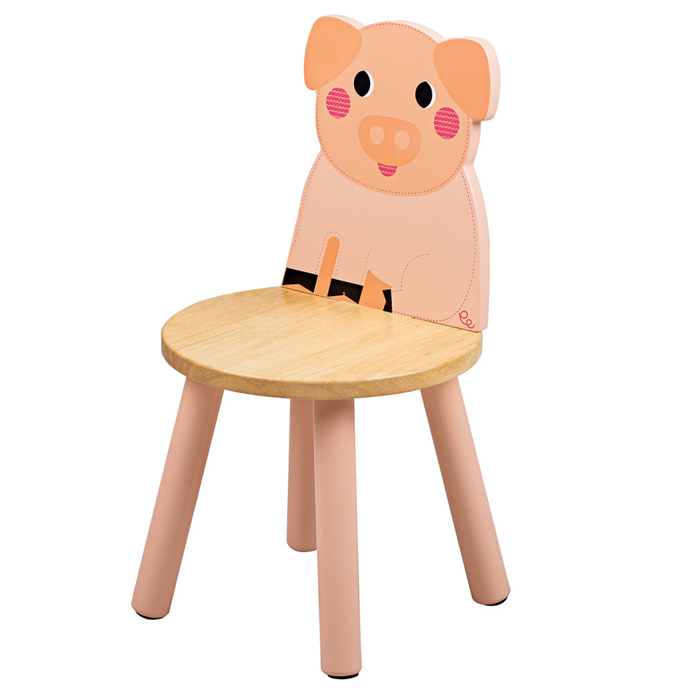 Tidlo Farm Furniture Pack, Transform the playroom, nursery or bedroom with our exclusive Tidlo Farm Furniture Pack. Features a farm-themed kids wooden table plus cow, pig, sheep, and chicken chairs. Perfect as a play table or dining table. Indoor use only. Made from high-quality, responsibly sourced materials, each piece in this kids furniture set is designed for little people to enjoy. Tidlo Farm Animal Table Farm Kids Wooden Table Sturdy wooden table with illustrations of a cow, pig, sheep & chicken 60cm 