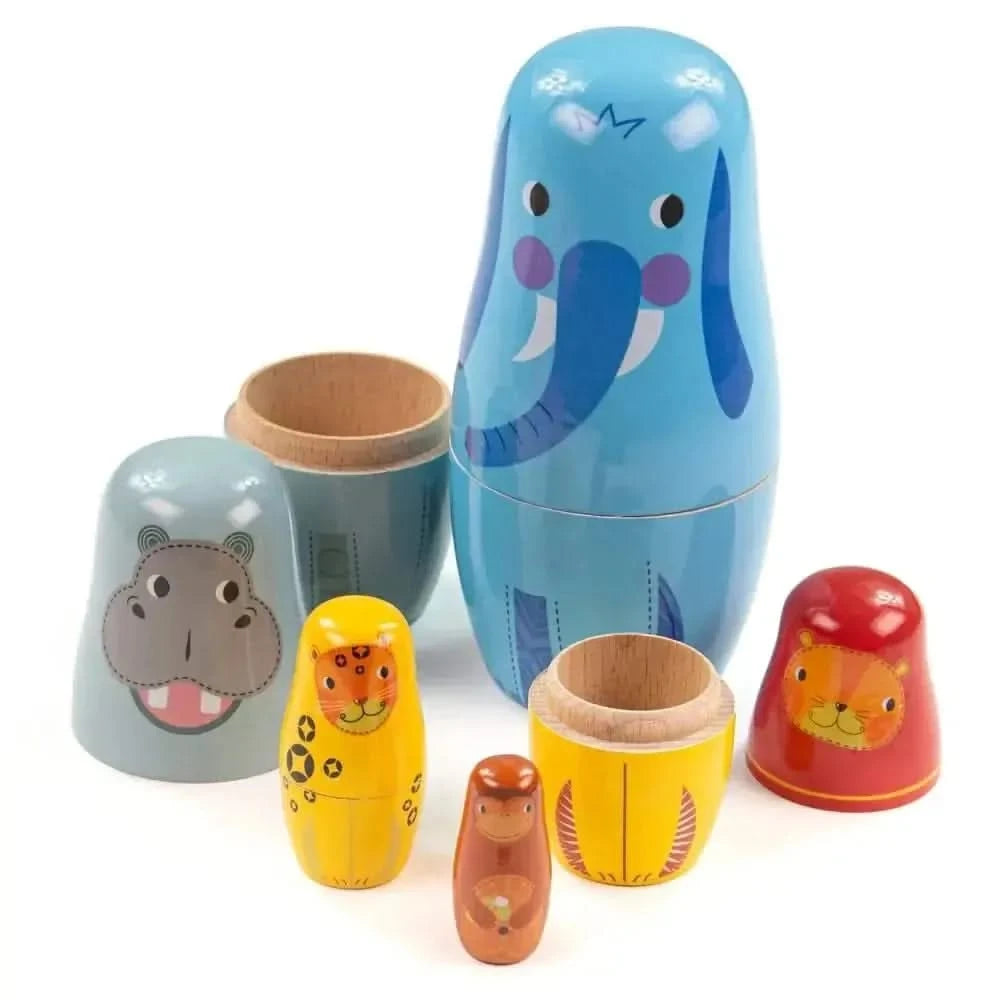 Tidlo Jungle Animal Russian Dolls-Tidlo Jungle Animal Russian Dolls