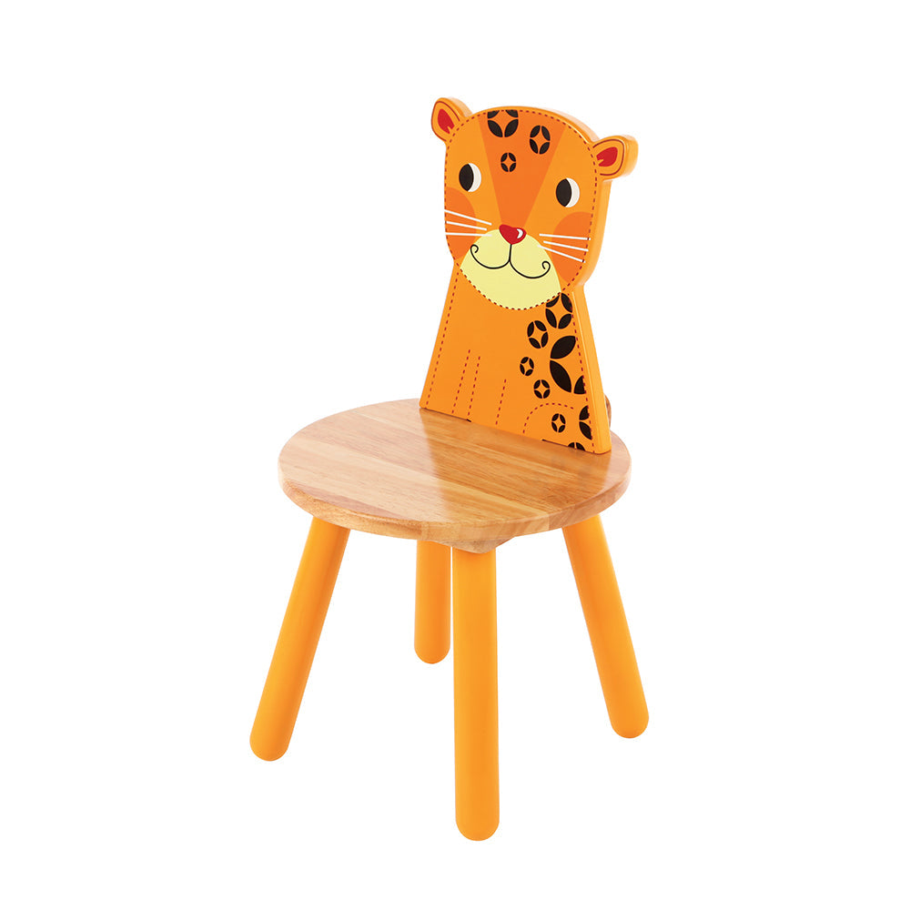 Tidlo Jungle Furniture Pack, Transform the playroom, nursery or bedroom with our exclusive Tidlo Jungle Furniture Pack. Features a jungle-themed kids wooden table plus elephant, leopard, lion, and monkey chairs. Perfect as a play table or dining table. Indoor use only. Made from high-quality, responsibly sourced materials, each piece in this kids furniture set is designed for little people to enjoy. Tidlo Jungle Animal Table Jungle Kids Wooden Table Sturdy wooden table with illustrations of a lion, elephant