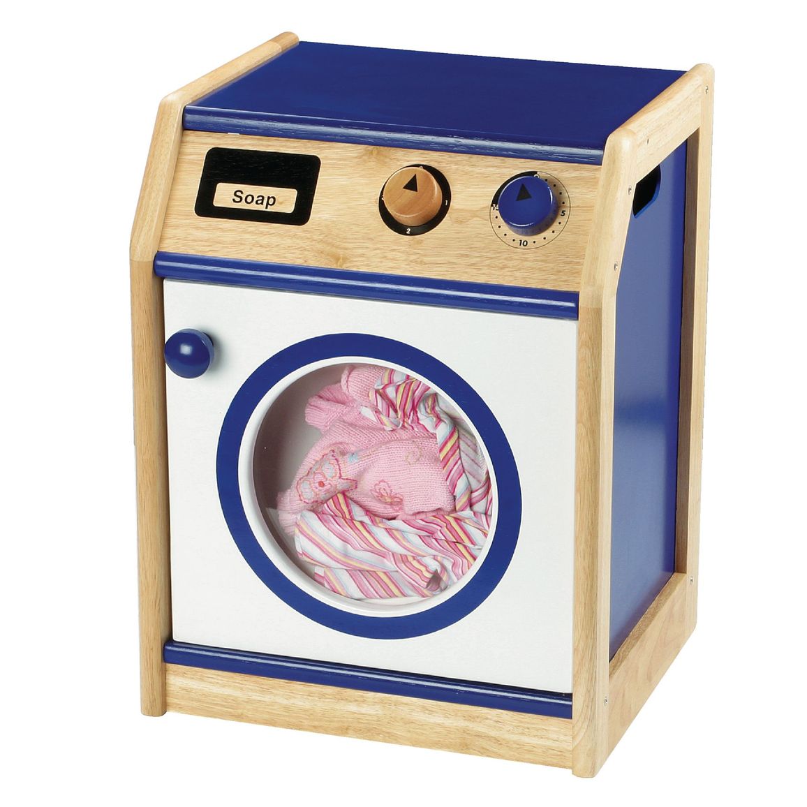 Tidlo Mini Chef Washing Machine, The Tidlo Mini Chef Washing Machine sounds like a wonderful addition to a child's playset, especially for those who enjoy role-playing activities. Let's dive into its features and benefits: Realistic Design: The easy-open large front door and clicking dials give the toy a realistic feel. This could be a good way to introduce children to household chores in an entertaining and educational manner. Educational Value: Beyond just being a fun toy, it offers a valuable opportunity