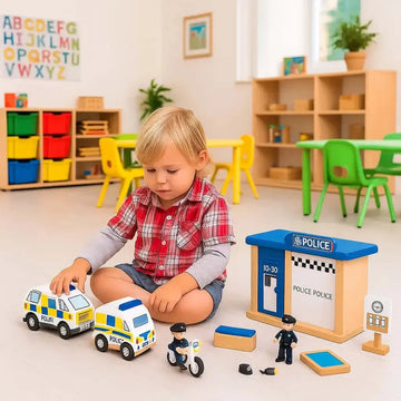 Tidlo Police Station Role Play Toys, Bigjigs Toys