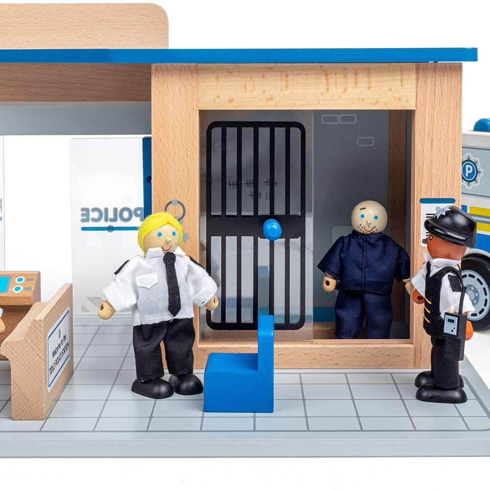 Tidlo Police Toy Bundle, “You’re under arrest!” Get those baddies behind bars with our exclusive Tidlo Police Toy Bundle. Aspiring young police officers can indulge in hours of pretend play with the included Police Station, Police Car, Police Van, and Police Officers & Prisoner figures. Made from high-quality, responsibly sourced materials, each police toy in this small world play set is designed for little hands to play with. Police toys are a great way to encourage creative and imaginative play sessions a