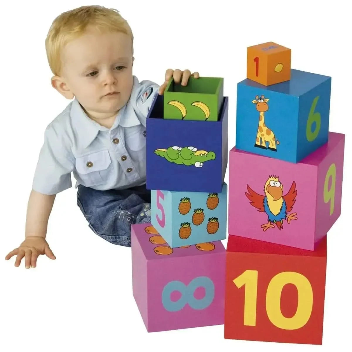 Tidlo Rainbow Stacking Cubes-Tidlo Rainbow Stacking Cubes