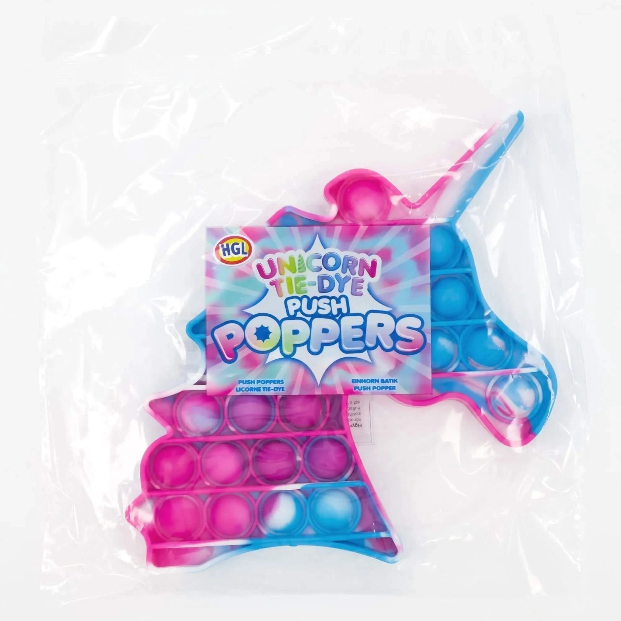 Tie-Dye Unicorn Push Poppers Fidget Toy-Tie-Dye Unicorn Push Poppers Fidget Toy