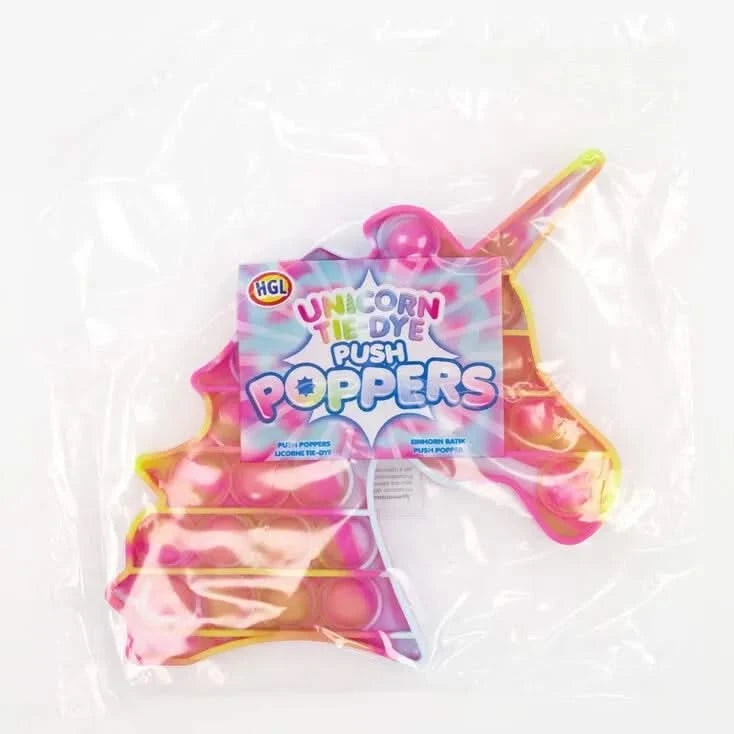 Tie-Dye Unicorn Push Poppers Fidget Toy-Tie-Dye Unicorn Push Poppers Fidget Toy