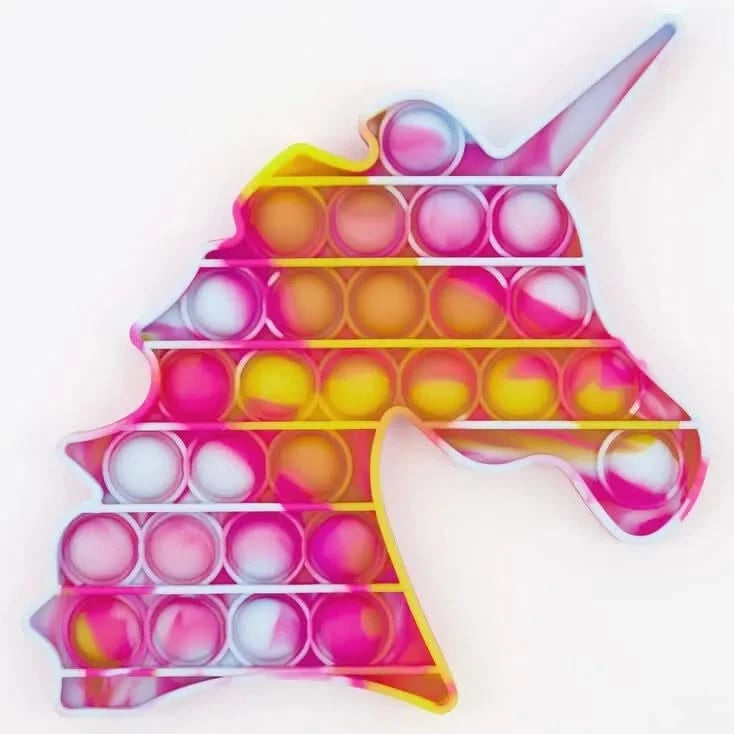 Tie-Dye Unicorn Push Poppers Fidget Toy-Tie-Dye Unicorn Push Poppers Fidget Toy