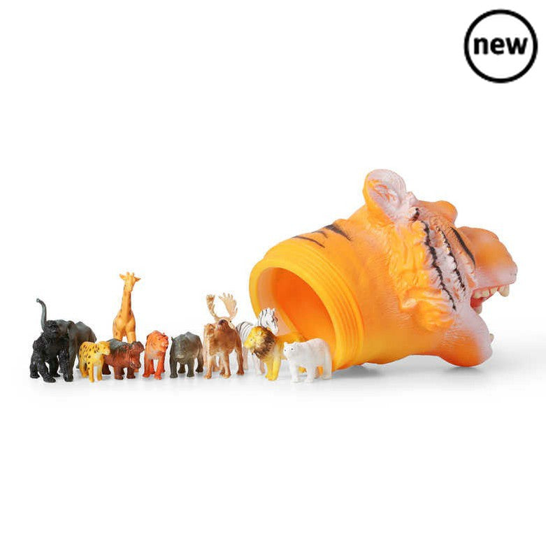 Tiger Head Tub, Introducing our Tiger Head Toy Tub, a unique and captivating storage solution that doubles as an impressive display piece. Crafted with exquisite detail, this bust showcases a fierce tiger baring its teeth, making it the perfect addition to any animal lover's collection.What sets this tiger head toy tub apart is its practicality. Flip it over and you'll discover a cleverly designed bottom section that doubles as a functional storage tub. The included lid ensures that your stored items are se