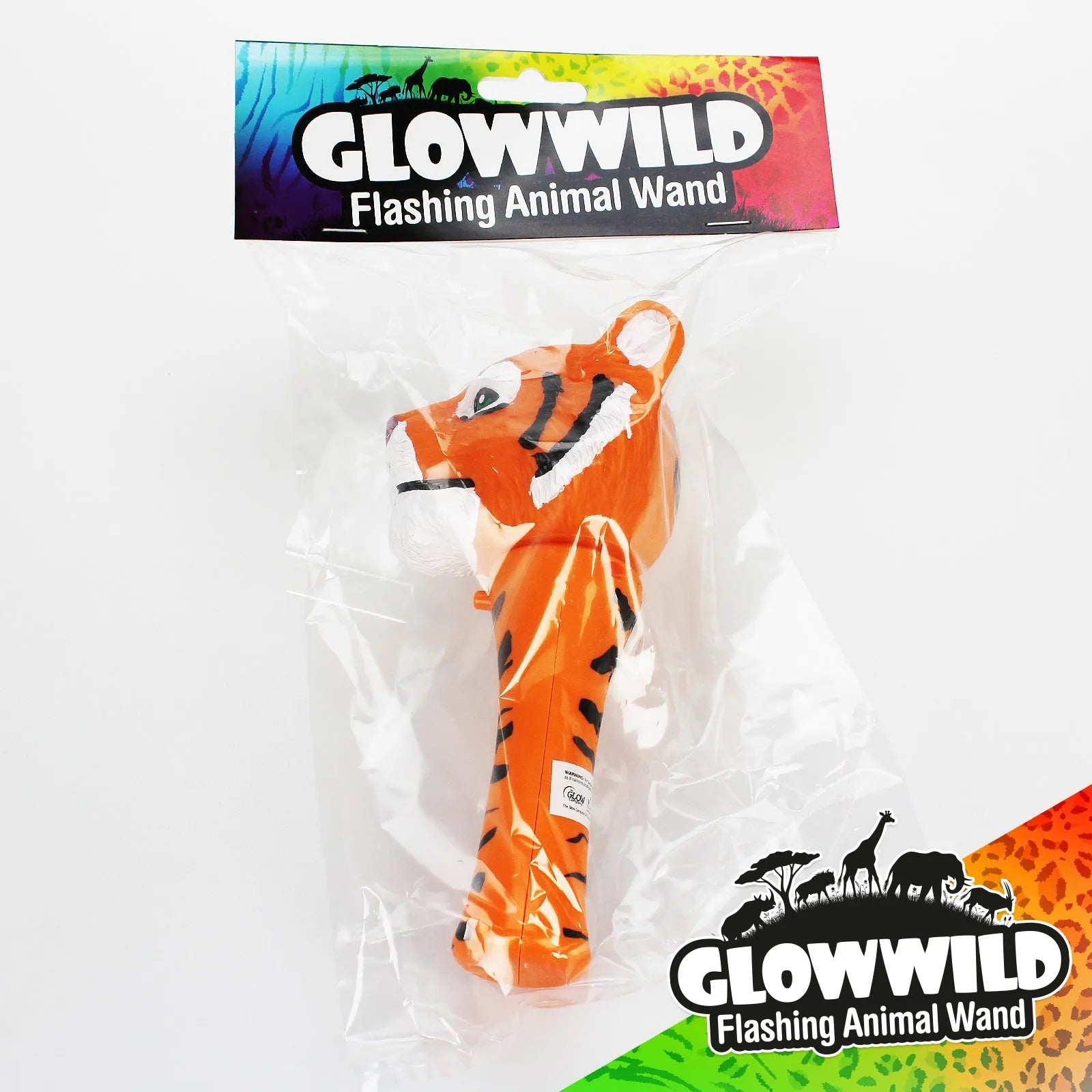 Tiger Mini Light Up Animal Wand 7"-Tiger Mini Light Up Animal Wand 7"