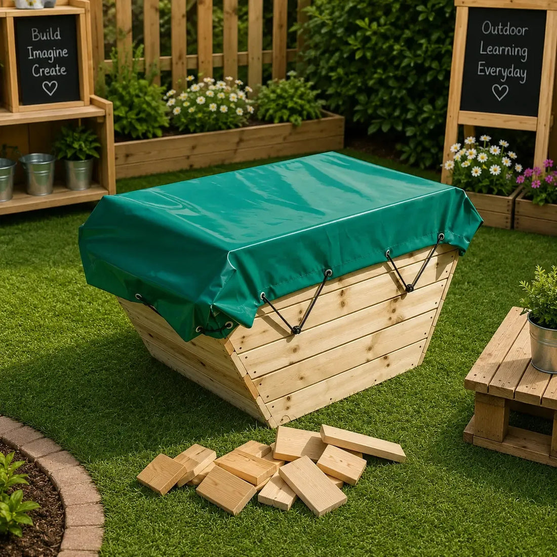 Timber Skip with Cover-Timber Skip with Cover
