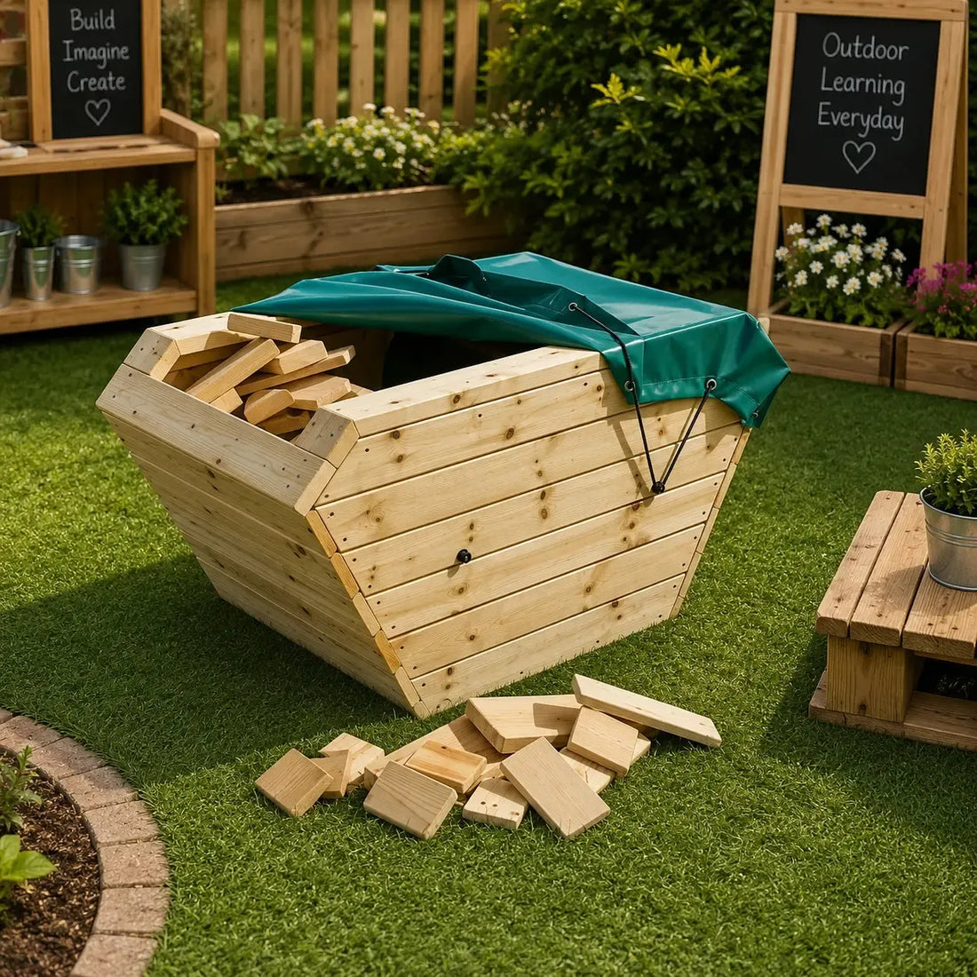 Timber Skip with Cover-Timber Skip with Cover