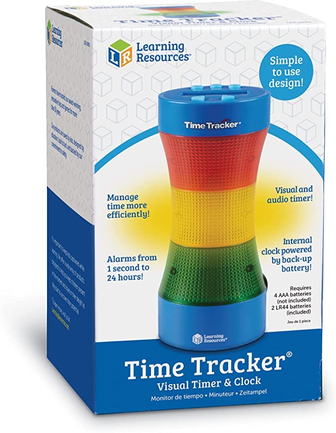 Time Tracker 2.0 Classroom Timer, Time flies but how fast? The Time Tracker 2.0 Classroom Timer, from Learning Resources, helps students visualise and hear how much time remains, without being able to see the numbers. The Time Tracker 2.0 Classroom Timer is a great classroom resource and behaviour management resource to allow children and teachers to better manage and understand timing of activities. You can use the auto set function or programme the green, yellow and red light sections along with six sound