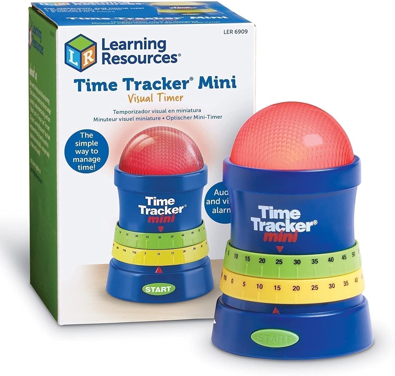 Time Tracker Mini, The Time Tracker Mini is the easy way to manage time in the classroom or at home. This simple version of the original Time Tracker can be used to support a variety of classroom activities.The timer runs on 3x AAA batteries (sold separately) so you can move it anywhere you like in the classroom, art studio, science lab, or your own home. The Time Tracker Mini is great for quick tasks and longer sessions alike. You can set the total alarm time from 5 minutes to 2 hours, in 5-minute incremen
