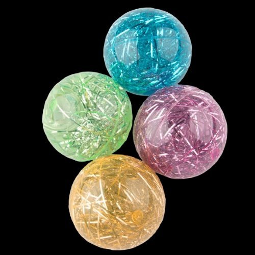Tinsel water ball, Watch the Super Duper Tinsel Bounce Ball sparkle and shine as your child bounces it! This ball is the perfect size to fit into a child's palm, making it an excellent tool for working to develop not only their gross motor skills revolving around throwing, rolling, and catching a ball, it also provides plenty of visual stimuli to help your child work on improving their visual tracking skills. When the ball is bounced it lights up with bright flashing lights, immediately making it an easy ta