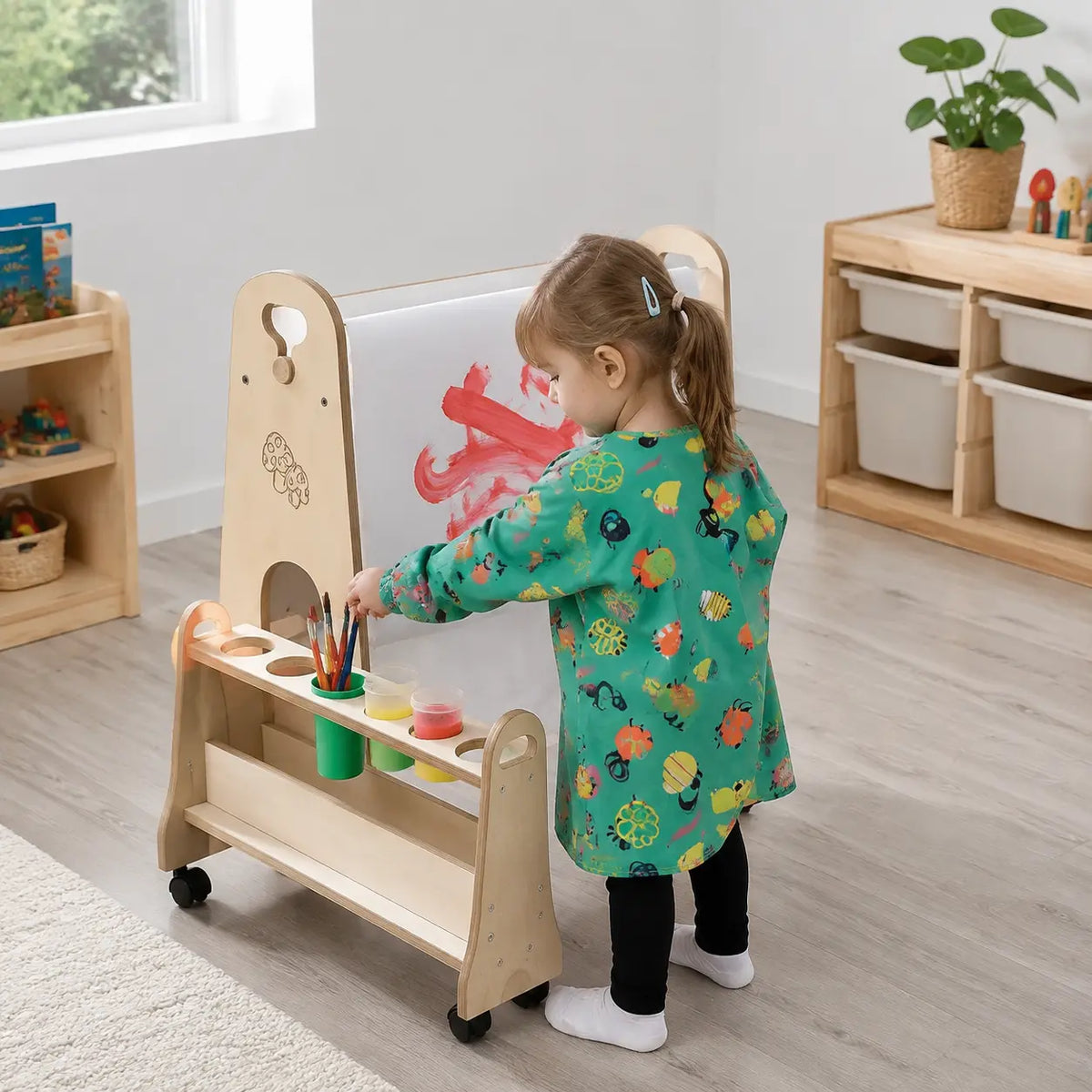 Toddler Easel with Storage nursery lifestyle scene 3