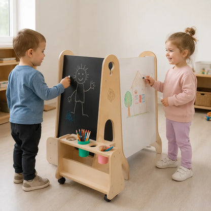 Toddler Easel with Storage nursery lifestyle scene 6