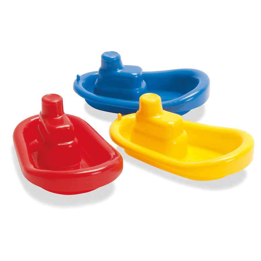 Toy Boats 12pk, This 12 piece set of plastic sailing and tug boats is perfect for children who love to play with water and have an adventurous spirit. Made to last, these boats are ideal for young children who enjoy small world play and exploring different environments. Whether your child wants to play in water trays, puddles, or sand, these sturdy boats are perfect for adding a touch of imagination and creativity.The set includes a variety of boats in different colours, with a range of designs inspired by 