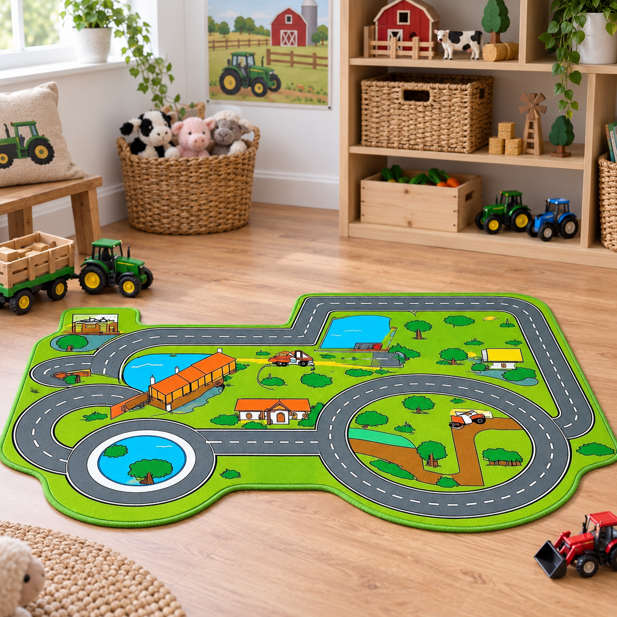 Tractor Farm Playmat shown without children — natural early years lifestyle image 5