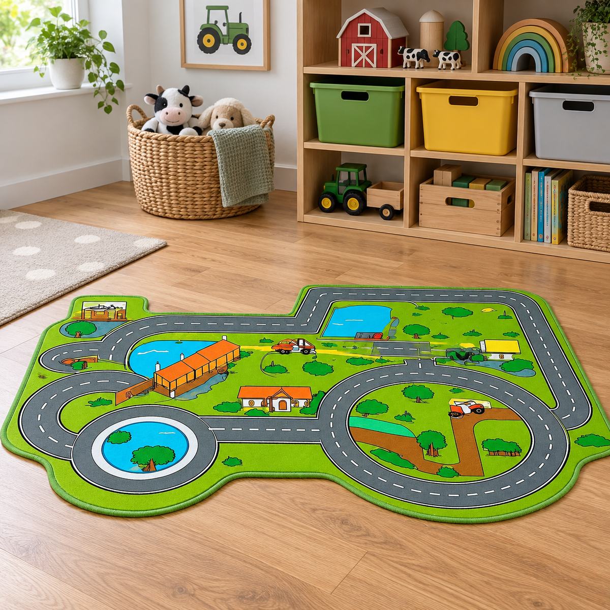 Tractor Farm Playmat shown without children — natural early years lifestyle image 7