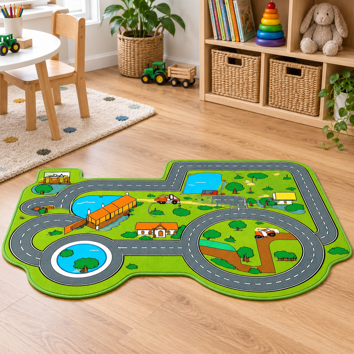Tractor Farm Playmat shown without children — natural early years lifestyle image 8