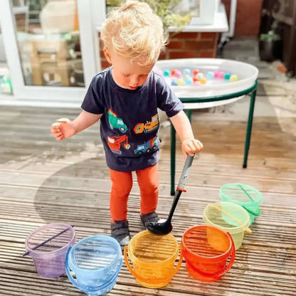 Translucent Colour Bucket Set 6 Pack-Translucent Colour Bucket Set 6 Pack