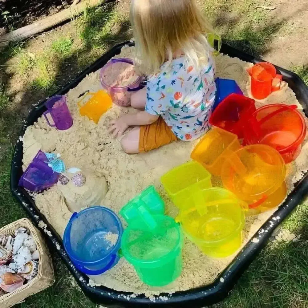 Translucent Colour Bucket Set 6 Pack-Translucent Colour Bucket Set 6 Pack