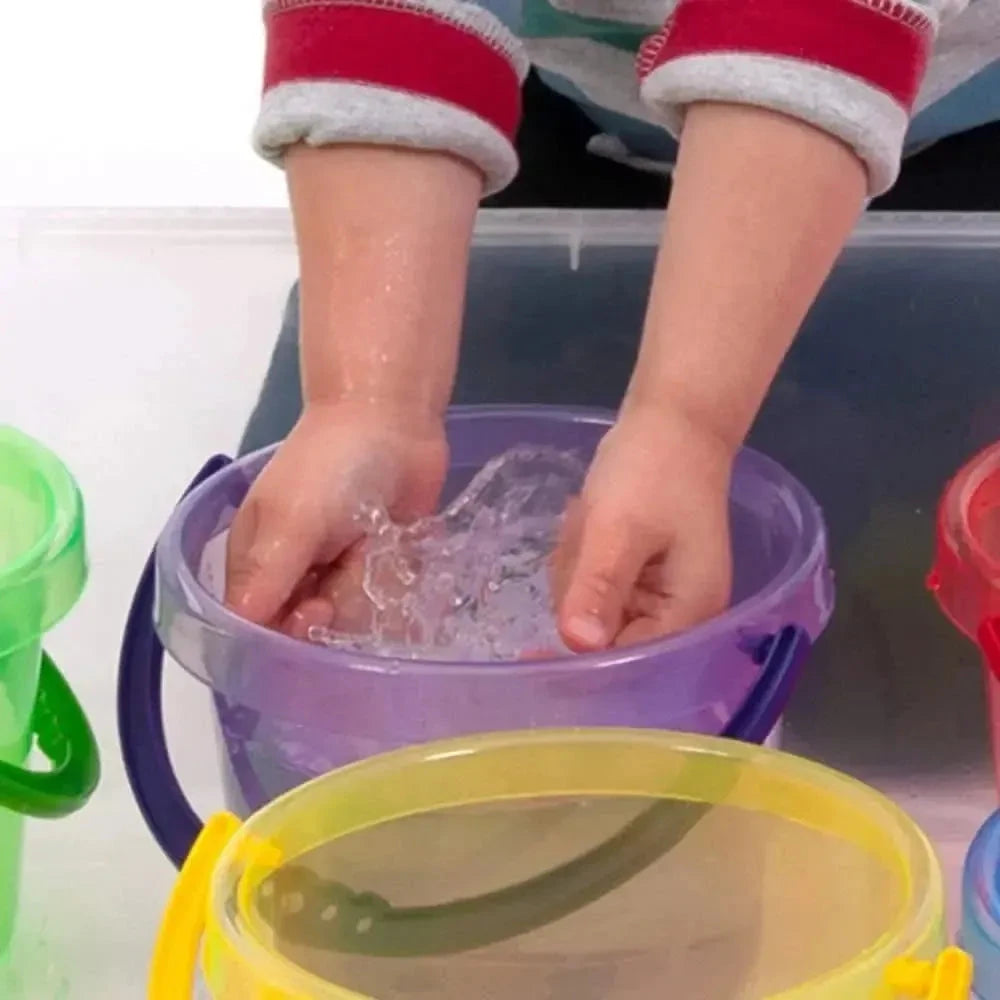 Translucent Colour Bucket Set 6 Pack-Translucent Colour Bucket Set 6 Pack