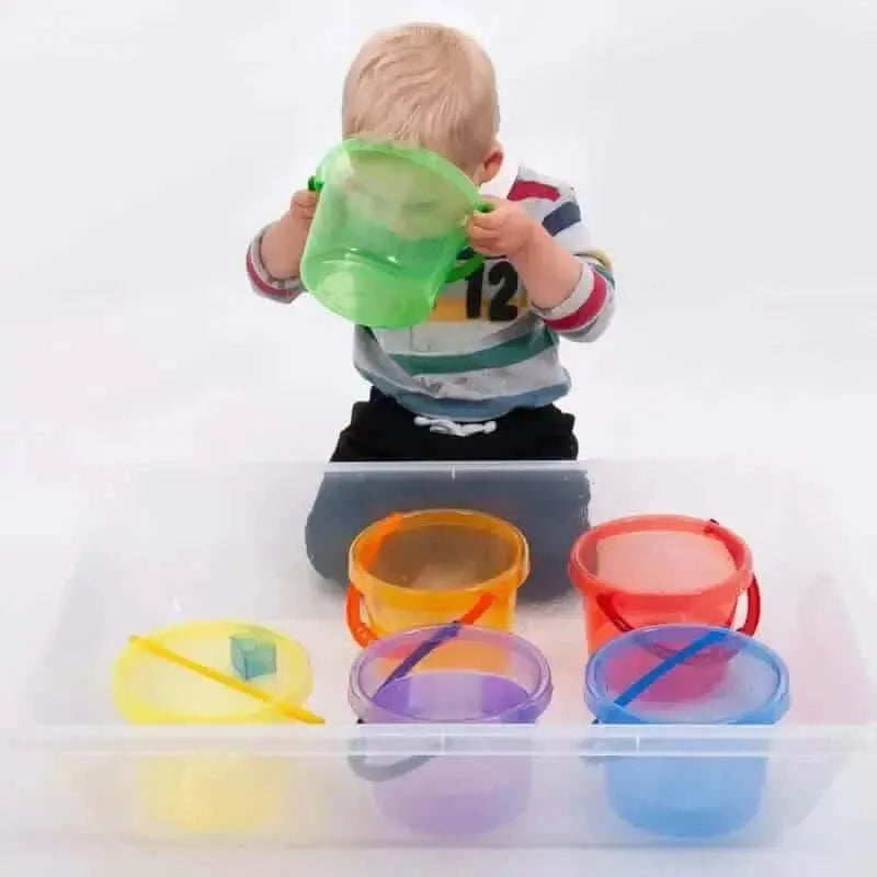 Translucent Colour Bucket Set 6 Pack-Translucent Colour Bucket Set 6 Pack
