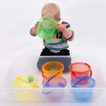 Translucent Colour Bucket Set 6 Pack-Translucent Colour Bucket Set 6 Pack