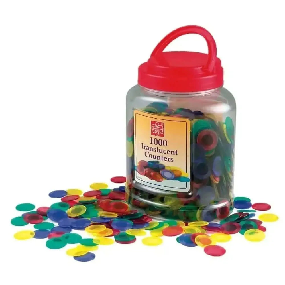 Translucent Colour Counters Set of 1000-Translucent Colour Counters Set of 1000