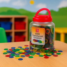 Translucent Colour Counters Set of 1000-Translucent Colour Counters Set of 1000