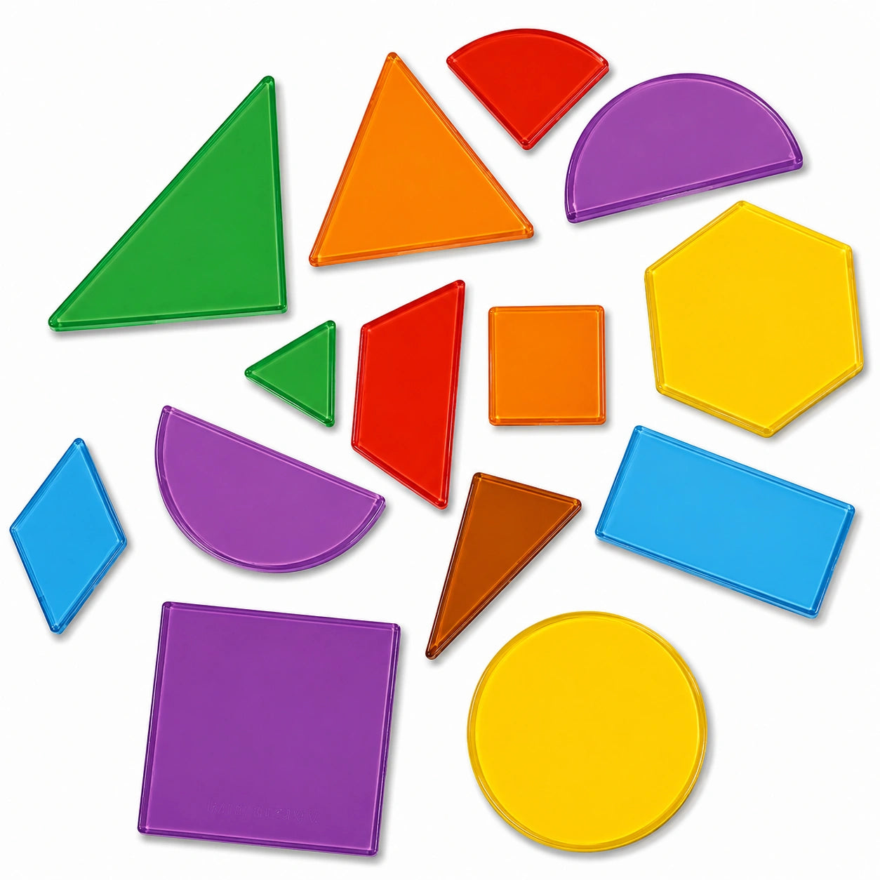 Translucent Geometric Shapes Set of 408-Translucent Geometric Shapes Set of 408