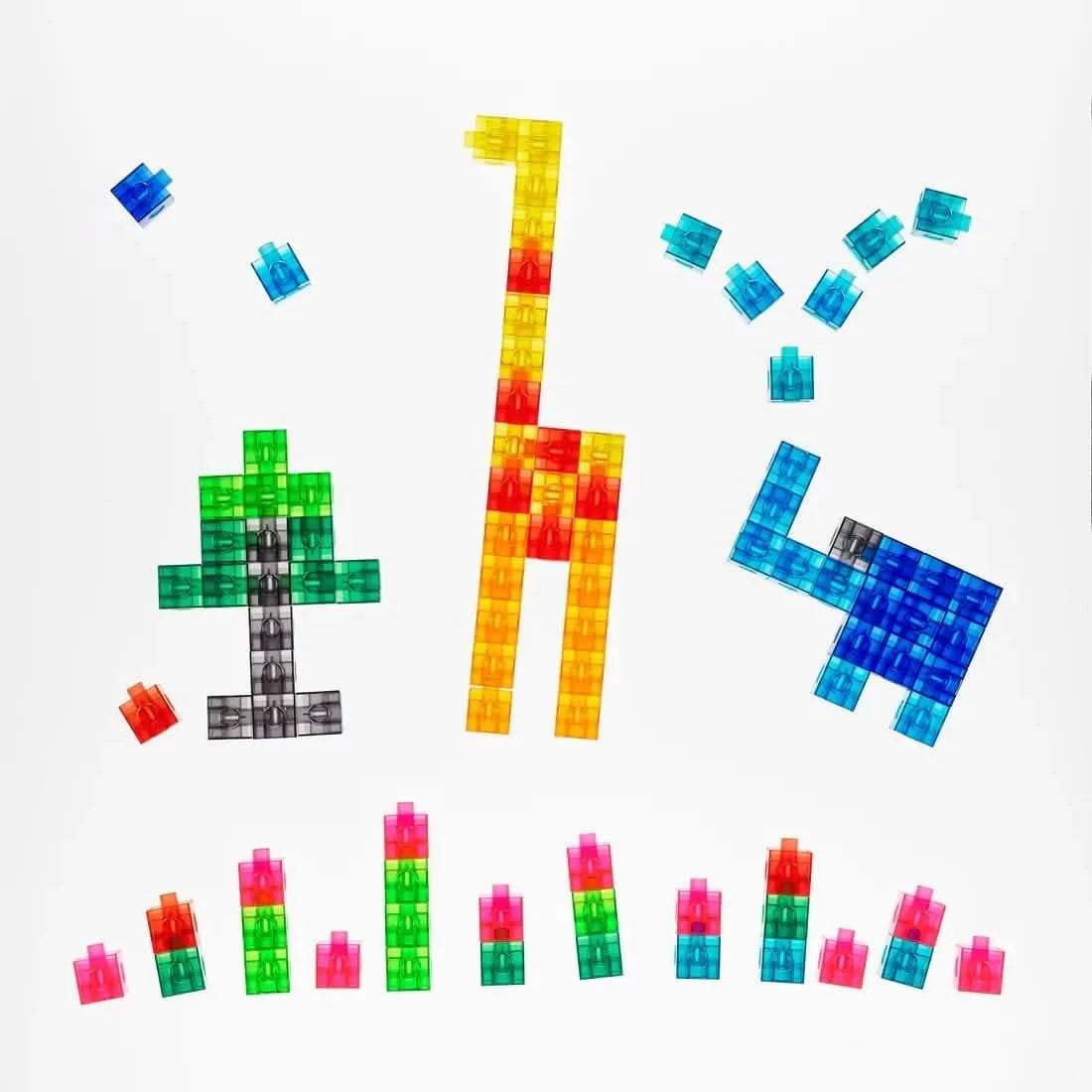 Translucent Linking Cubes - Pk100-Translucent Linking Cubes - Pk100