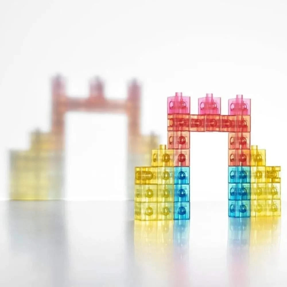 Translucent Linking Cubes - Pk100-Translucent Linking Cubes - Pk100