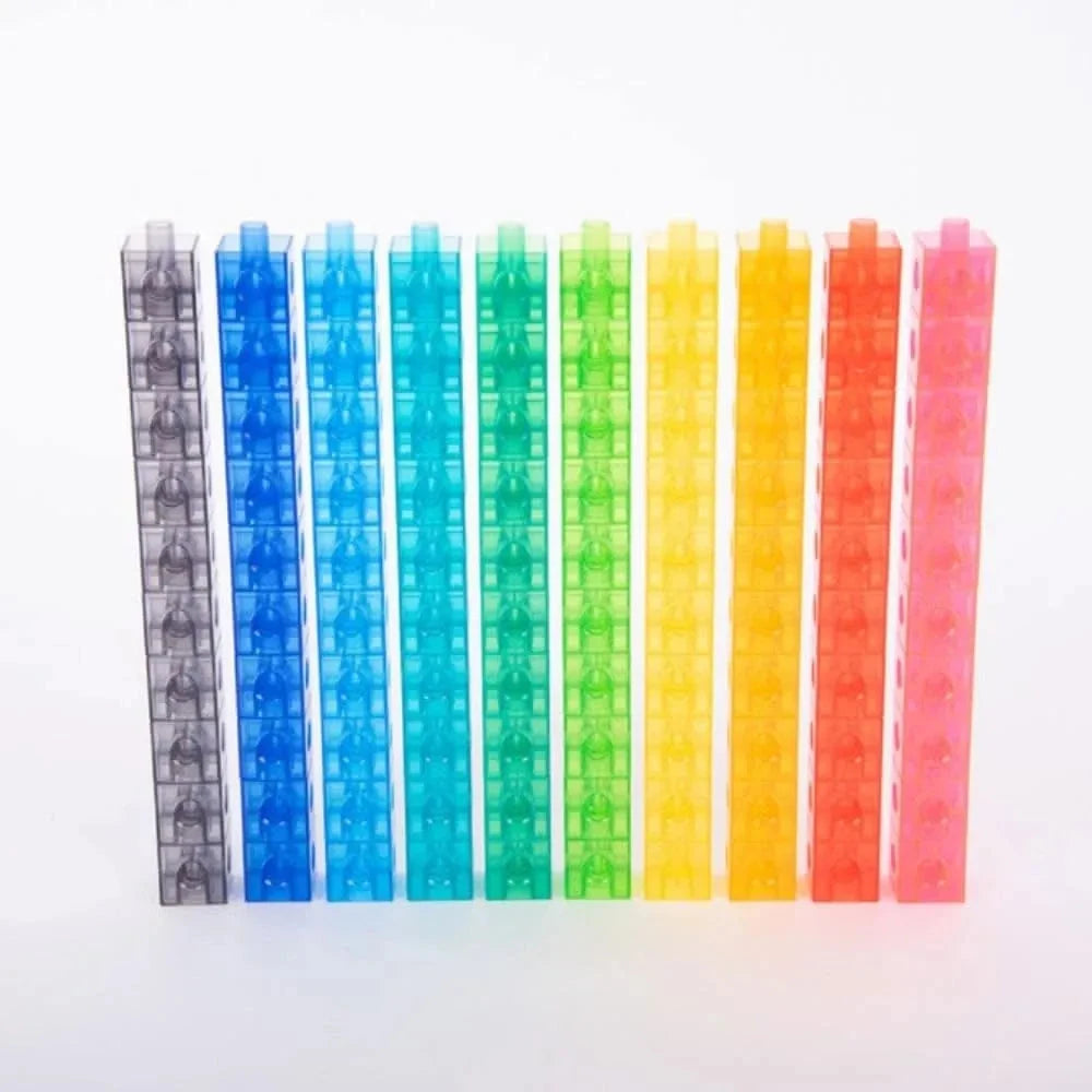 Translucent Linking Cubes - Pk100-Translucent Linking Cubes - Pk100