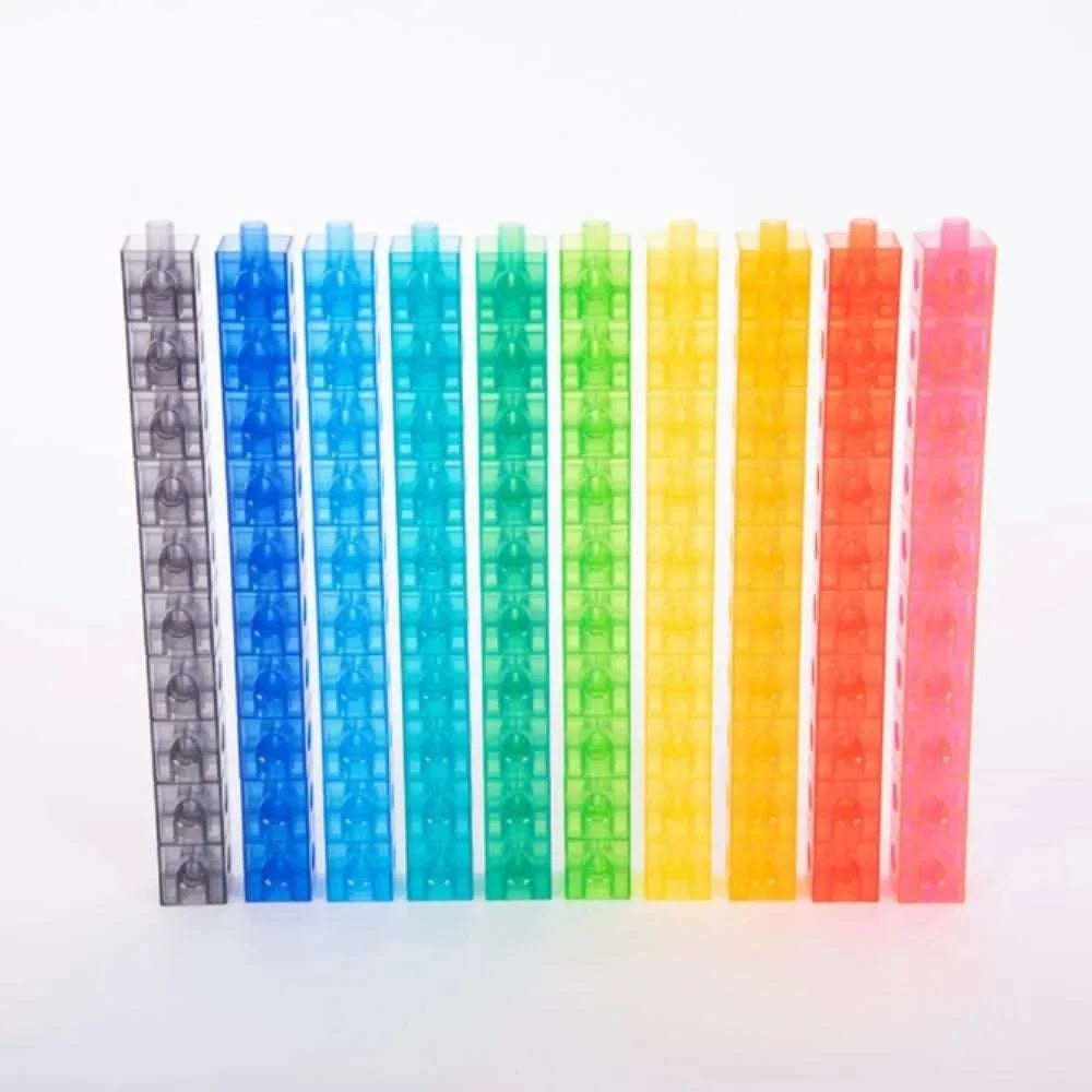 Translucent Linking Cubes - Pk100-Translucent Linking Cubes - Pk100