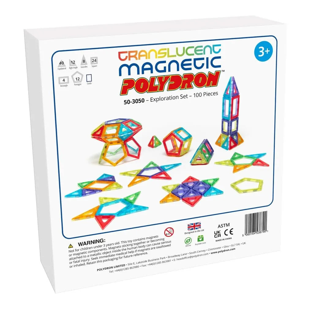 Translucent Magnetic Polydron Exploration Set-Translucent Magnetic Polydron Exploration Set