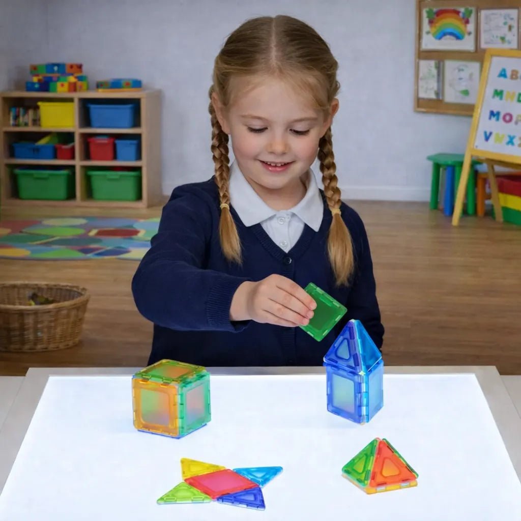 Translucent Solid Magnetic Polydron Starter Set-Translucent Solid Magnetic Polydron Starter Set
