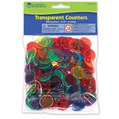 Transparent Counters Set of 250-Transparent Counters Set of 250