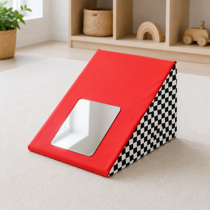 Triangle Mirror Wedge product view in a bright early-years nursery
