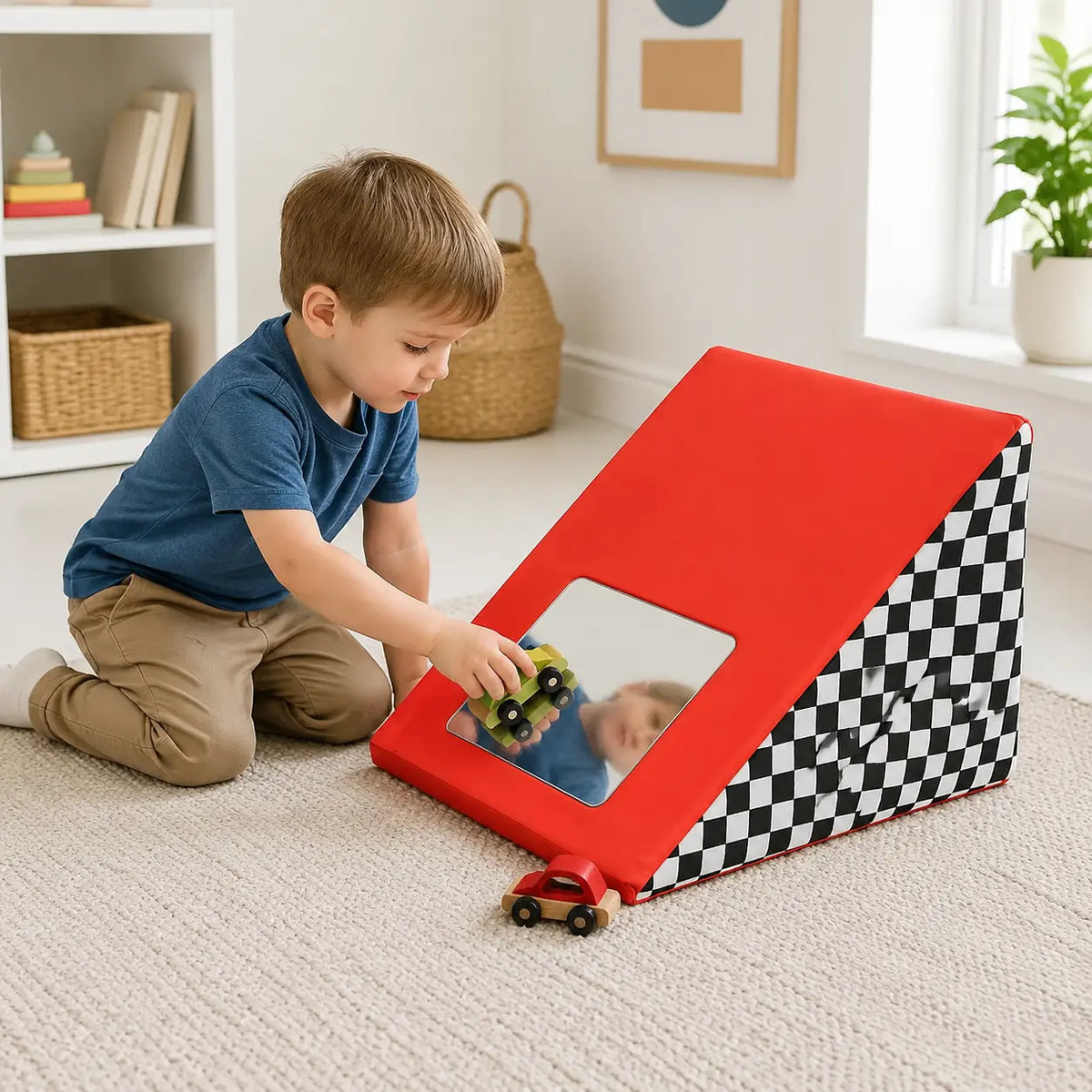 Triangle Mirror Wedge imaginative toy car ramp role-play
