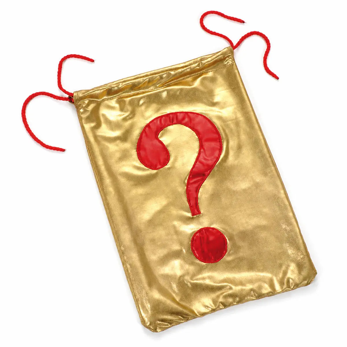 Reverse of the TTS Worries and Wonders Circle Time Bag with red question mark