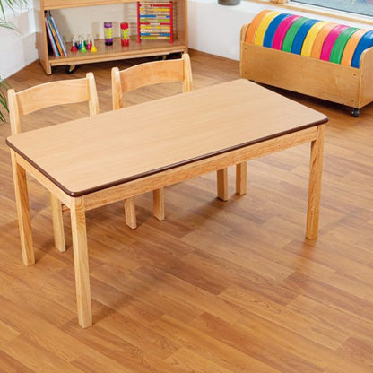Tuf Class Rectangular Table Beech in an early-years classroom