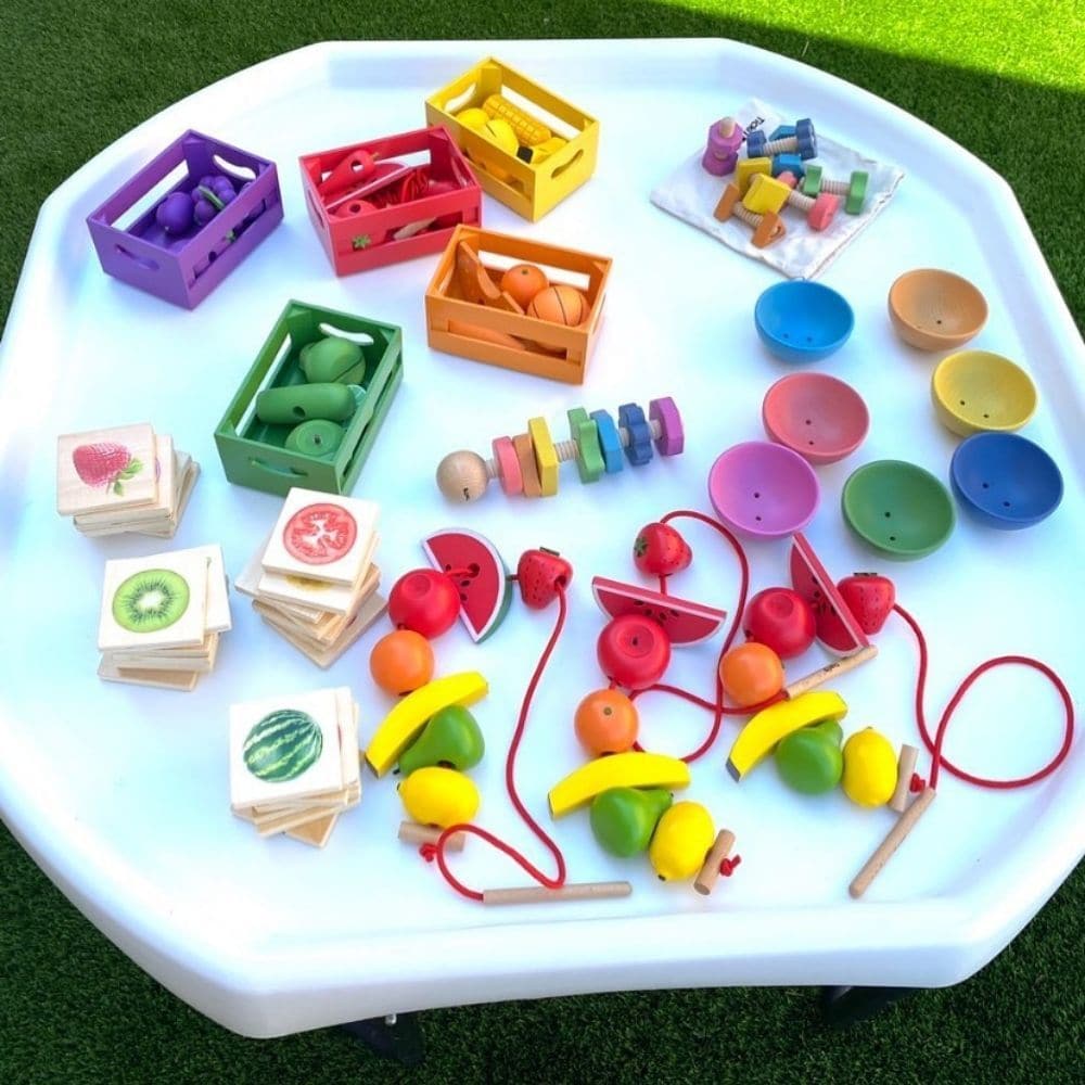 Tuff Tray Activities Set- Rainbow Colour Play, This comprehensive Tuff Tray Activities Set- Rainbow Colour Play kit is perfect for any Early Years’ setting and includes the Tuff Tray and all resources.The bumper pack is great for exploring mathematical topics such as counting and sorting, pattern and sequence, shape and attributes. The Tuff Tray Activities Set- Rainbow Colour Play kit is ideal for early investigation and discovery whilst developing fine motor skills and inspiring creative play. The Rainbow 