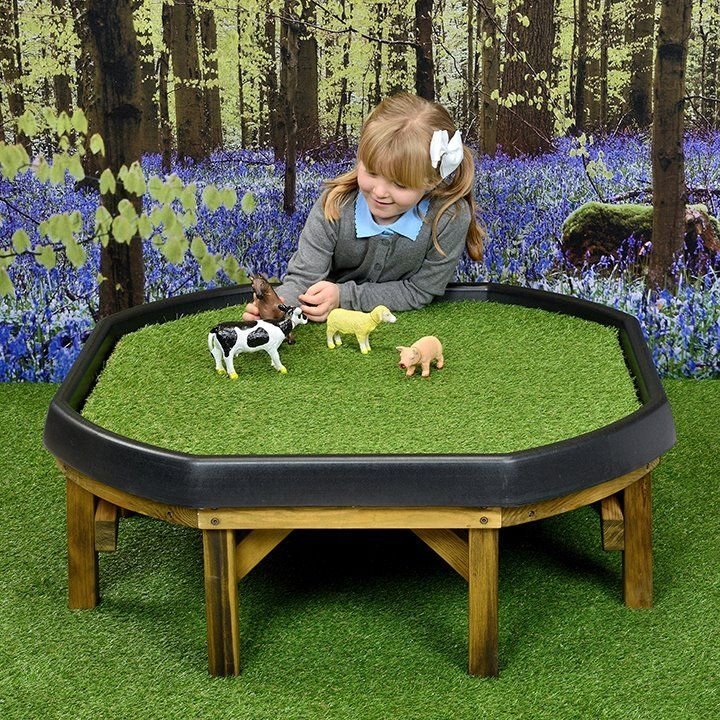 Tuff Tray Grass Insert, Our Tuff Tray Grass Insert is the perfect addition to your indoor or outdoor play area. Designed specifically to fit in our Active World Trays, this grass insert provides a textured surface with a realistic grassy look. Ideal for small world play, this Tuff Tray Grass Insert allows children to create their own imaginative worlds. The close stitch rate ensures that there is more grass yarn and better density, giving the grass a lush and realistic appearance. Not only is this Tuff Tray
