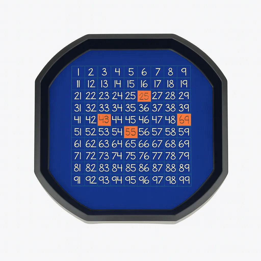 Tuff Tray Insert Double Sided Exploring Games & 1 - 100-Tuff Tray Insert Double Sided Exploring Games & 1 - 100