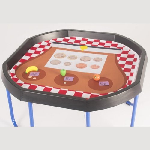 Tuff Tray Insert Exploring Food/Exploring Money, The Tuff Tray Insert Exploring Food/Exploring Money is a versatile and engaging resource designed specifically for young learners. With its simple designs and bright colors, teachers can easily display and create resources that are both appealing and accessible to children.This Tuff Tray Insert is perfect for developing core skills through play. It can be used on the floor, a table top, or in a play tray, making it suitable for different areas and stages of t